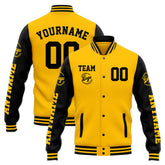 Custom Varsity Jacket Letterman Jacket For Men, Women And Youth Yellow Black