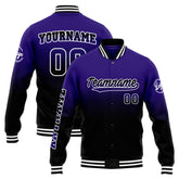 Custom Varsity Jacket Letterman Jacket For Men, Women And Youth Purple&Black