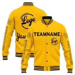 Custom Varsity Jacket Letterman Jacket For Men, Women And Youth Yellow