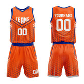 Custom Orange-Royal Basketball Jersey for man women uniform Suit Kids Adults Personalized Jersey
