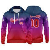 Custom Sweatshirt Hoodie For Man Woman Girl Boy Print Your Logo Name Number Blue Purple Red