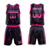 Custom Black-Navy-Pink Basketball Jersey for man women uniform Suit Kids Adults Personalized Jersey