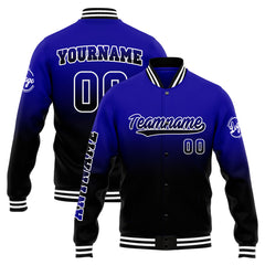 Custom Varsity Jacket Letterman Jacket For Men, Women And Youth Royal&Black
