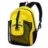 Customize Yellow Black Backpacks Featuring Personalized Names, Numbers and Logos