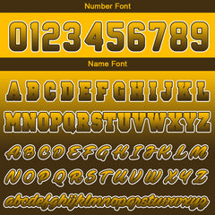 Custom Varsity Jacket Letterman Jacket For Men, Women And Youth Brown Yellow