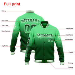 Custom Varsity Jacket Letterman Jacket For Men, Women And Youth Green
