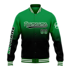 Custom Varsity Jacket Letterman Jacket For Men, Women And Youth Green&Black