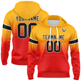 Custom Gradient Hoodie For Man Woman Girl Boy Print Your Logo Name Number Orange Red