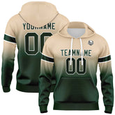 Custom Gradient Hoodie For Man Woman Girl Boy Print Your Logo Name Number Khaki Dark Green