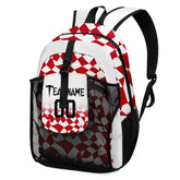 Customize Red Black White Backpacks Featuring Personalized Names, Numbers and Logos