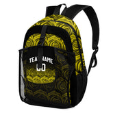 Customize Yellow White Backpacks Featuring Personalized Names, Numbers and Logos