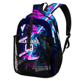 Customize Blue White Backpacks Featuring Personalized Names, Numbers and Logos