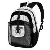 Customize White Black Backpacks Featuring Personalized Names, Numbers and Logos