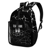 Customize Red White Backpacks Featuring Personalized Names, Numbers and Logos