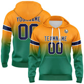 Custom Gradient Hoodie For Man Woman Girl Boy Print Your Logo Name Number Orange Green