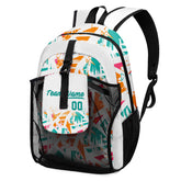 Customize White Teal Backpacks Featuring Personalized Names, Numbers and Logos