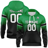 Custom Gradient Hoodie For Man Woman Girl Boy Print Your Logo Name Number Green Black