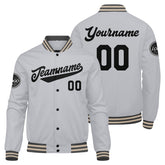 Custom Varsity Jacket Letterman Jacket For Men, Women And Youth Grey Black