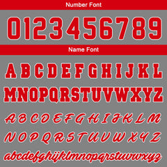 Custom Varsity Jacket Letterman Jacket For Men, Women And Youth Grey Red