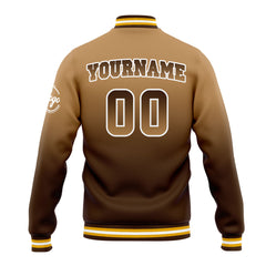Custom Varsity Jacket Letterman Jacket For Men, Women And Youth Brown