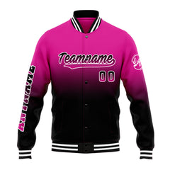 Custom Varsity Jacket Letterman Jacket For Men, Women And Youth Rose&Black