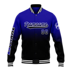 Custom Varsity Jacket Letterman Jacket For Men, Women And Youth Royal&Black