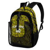 Customize Yellow White Backpacks Featuring Personalized Names, Numbers and Logos