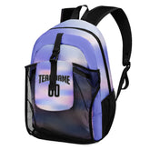 Customize Purple Black Sports Backpacks Featuring Personalized Names, Numbers and Logos