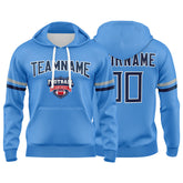 Custom Sweatshirt Hoodie For Men Women Girl Boy Print Your Logo Name Number Light Blue&Navy&Gray