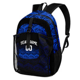 Customize Blue White Backpacks Featuring Personalized Names, Numbers and Logos