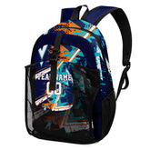 Customize Blue White Backpacks Featuring Personalized Names, Numbers and Logos