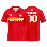 Custom Football Polo Shirts for Men, Women, and Kids Add Your Unique Logo&Text&Number Kansas