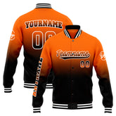 Custom Varsity Jacket Letterman Jacket For Men, Women And Youth Orange&Black