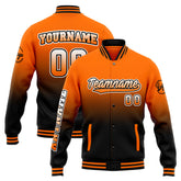 Custom Varsity Jacket Letterman Jacket For Men, Women And Youth Orange Black