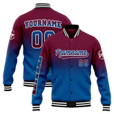 Custom Varsity Jacket Letterman Jacket For Men, Women And Youth Burgundy&Blue