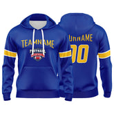 Custom Sweatshirt Hoodie For Men Women Girl Boy Print Your Logo Name Number Royal&Yellow&White