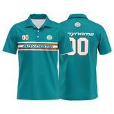 Custom Football Polo Shirts for Men, Women, and Kids Add Your Unique Logo&Text&Number Miami