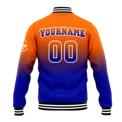 Custom Varsity Jacket Letterman Jacket For Men, Women And Youth Orange&Royal
