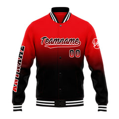 Custom Varsity Jacket Letterman Jacket For Men, Women And Youth Red&Balck