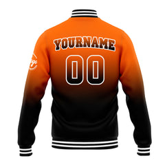 Custom Varsity Jacket Letterman Jacket For Men, Women And Youth Orange&Black