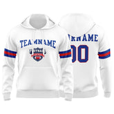Custom Sweatshirt Hoodie For Men Women Girl Boy Print Your Logo Name Number White&Royal&Red
