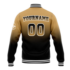 Custom Varsity Jacket Letterman Jacket For Men, Women And Youth Gold&Black