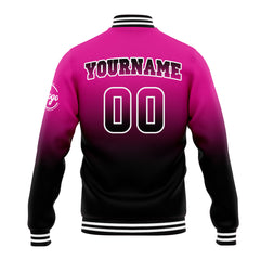 Custom Varsity Jacket Letterman Jacket For Men, Women And Youth Rose&Black