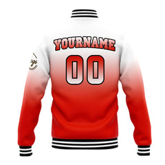 Custom Varsity Jacket Letterman Jacket For Men, Women And Youth White&Red