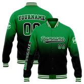 Custom Varsity Jacket Letterman Jacket For Men, Women And Youth Green&Black