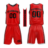 Custom Red-Black Basketball Jersey for man women uniform Suit Kids Adults Personalized Jersey