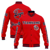 Custom Varsity Jacket Letterman Jacket For Men, Women And Youth Navy Red