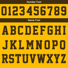 Custom Varsity Jacket Letterman Jacket For Men, Women And Youth Brown Yellow