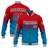 Custom Varsity Jacket Letterman Jacket For Men, Women And Youth Blue Red