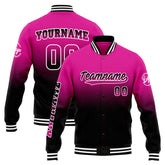 Custom Varsity Jacket Letterman Jacket For Men, Women And Youth Rose&Black